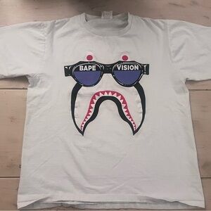 Bape White Tee with Iconic Logo